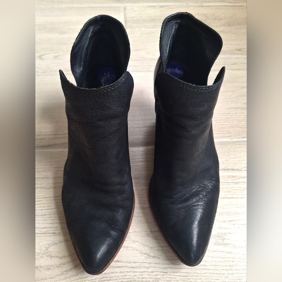 Frye Women's Reina Cut Out Black Leather Western Ankle Leather Frye Boots sz 8.5 - Picture 4 of 12